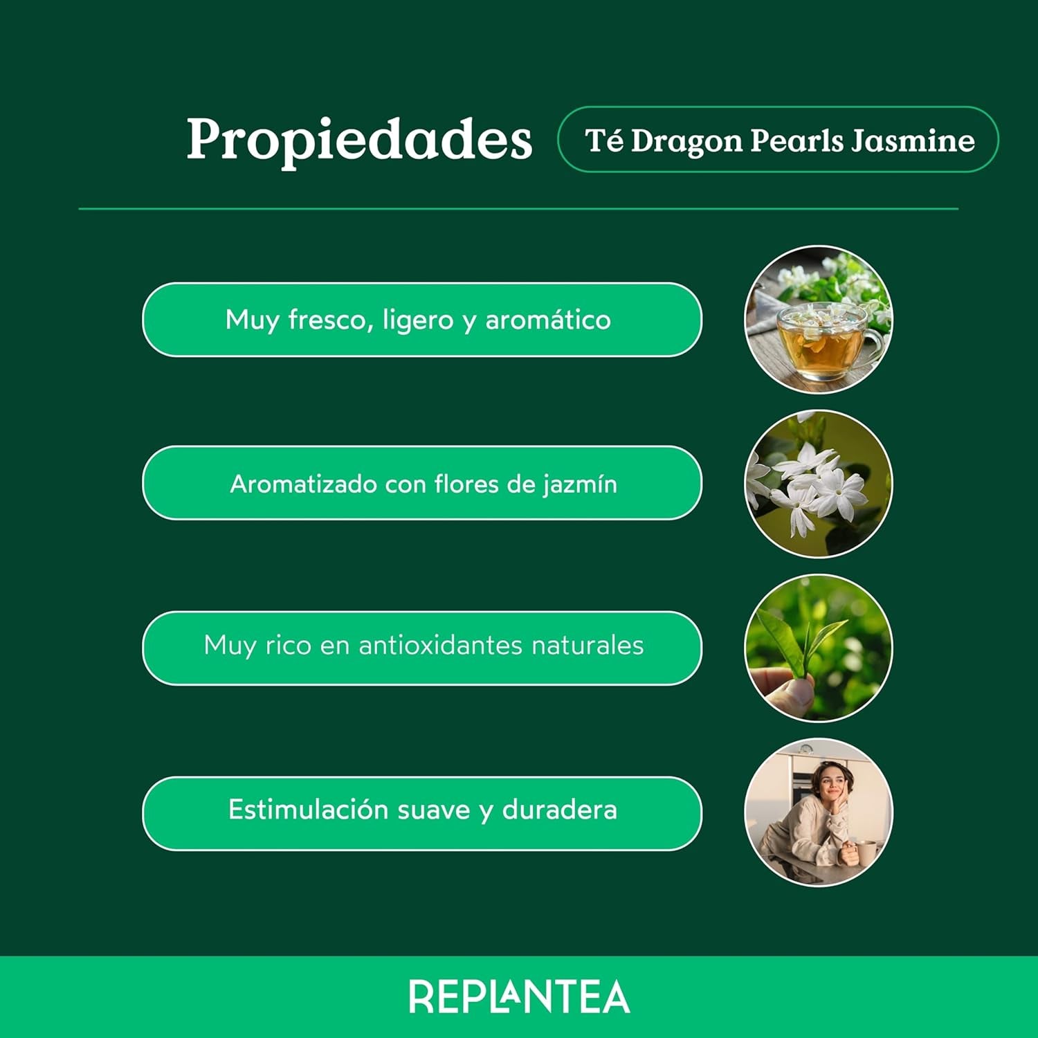 Bio čaj Jasmin Dragon Pearls (100 g) | Prémiový zelený čaj ve formě ručně rolovaných jasmínových perel | Čajová specialita s jemnou květinovou vůní | PŘESADIT