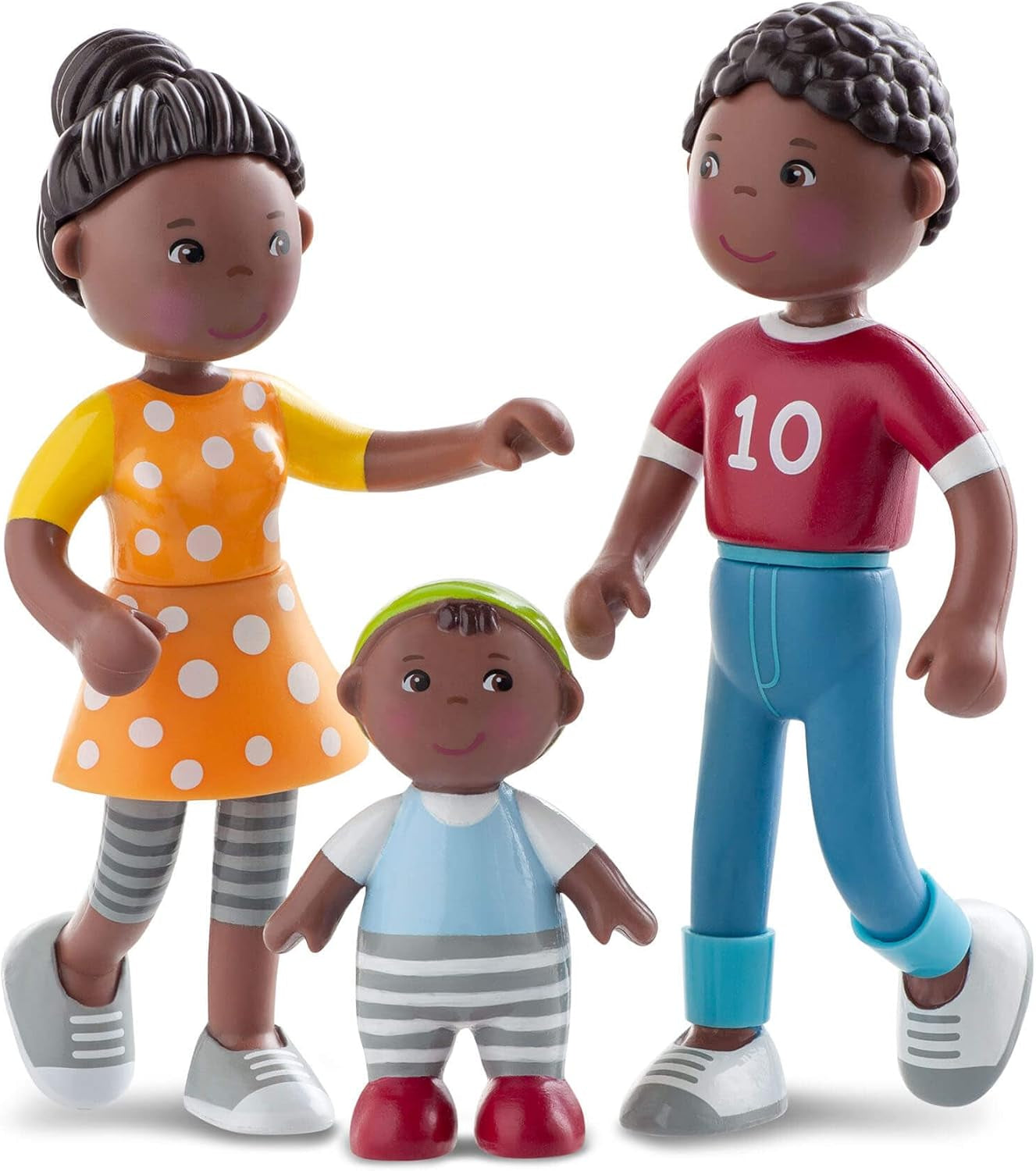 HABA 306696 – Hrací sada Little Friends Family Time, Flexibilní doplňky pro panenky, věk 3+