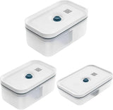 Zwilling Fresh & Save Vacuum Lunch Box Set / Lednička, 3 ks, Plast, Poloprůhledné, La Mer Box na skladování potravin Výchozí název Naty Shop