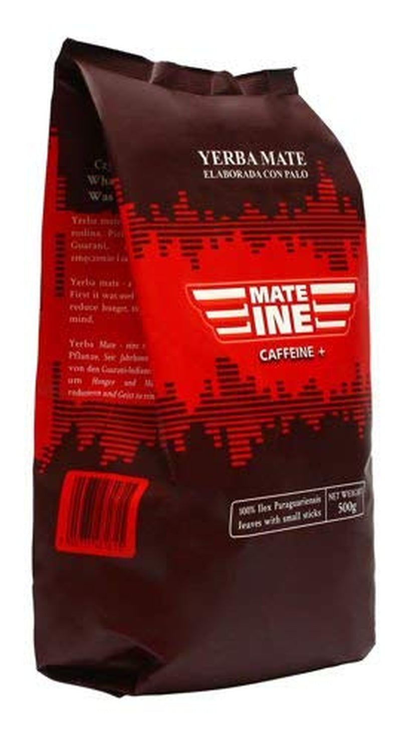 Mate Tea Caffeine I nepražený, bez stonků a bez prášku Tradiční - Silný čaj Mate z Paraguaye I Obsah kofeinu | Energizující a detoxikační nápoj 500 G I 0,5 Kg