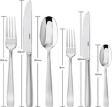 Sambonet 62512-83 Sada příborů s plochým monoblokem, 36 kusů, 18/10 Nerezová ocel, Kuchyně vhodná do myčky Naty Shop