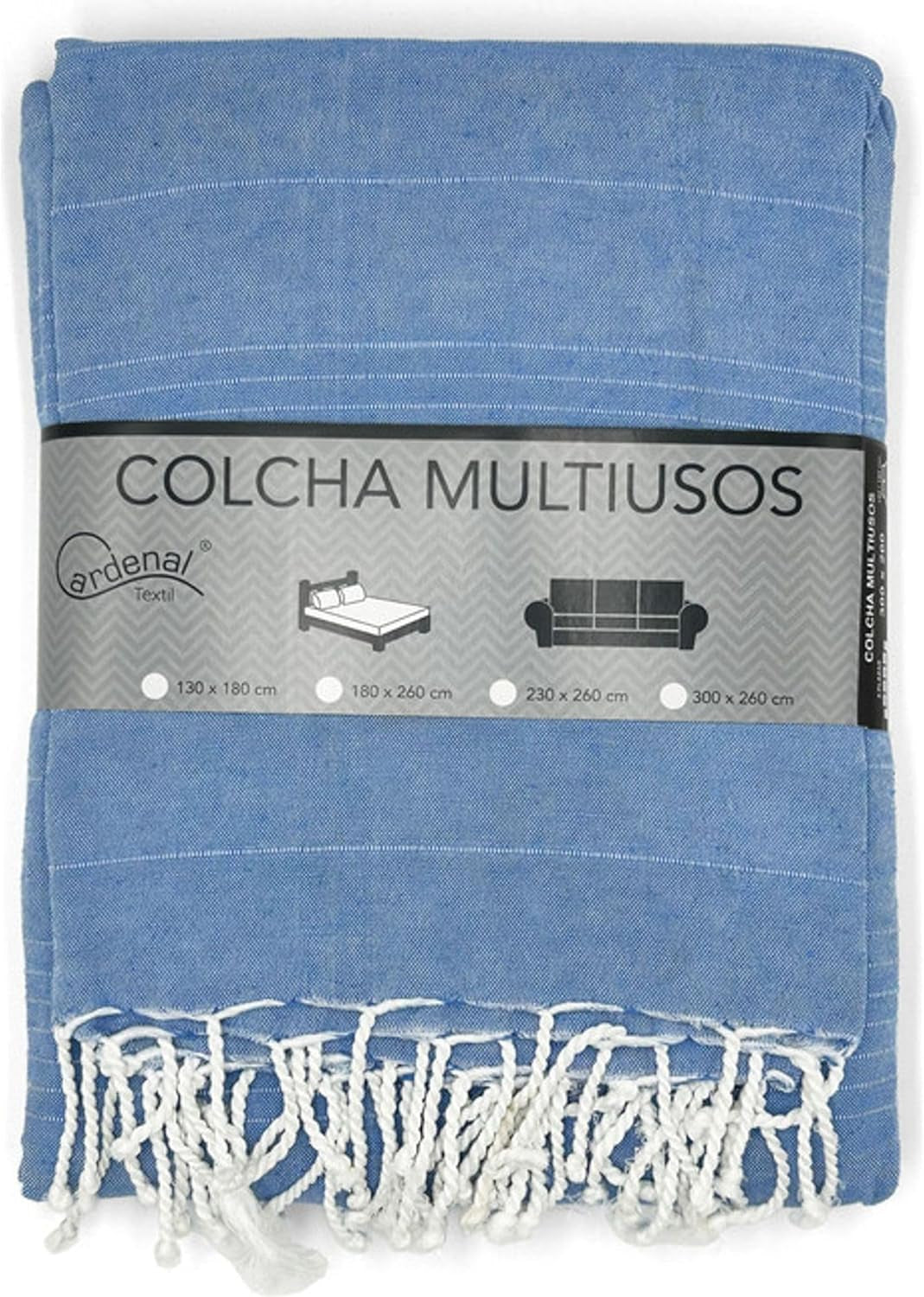 ECOMMERC3 multifunkční přehoz, rozměr 300 X 260 cm, na pohovku nebo postel, modrý multifunkční přehoz, dekorační na pohovku, postel, pohovku Throw, lehký a elegantní, modrý Postele a přikrývky Besuche den ECOMMERC3-Store