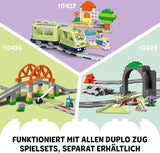 Interaktivní dobrodružný vlak LEGO DUPLO Town, sada se světly a zvuky pro hraní rolí, umožňuje 2letým dětem stavět koleje, předškolní vzdělávací hračka 10427 Stavebnice Besuche den LEGO-Store