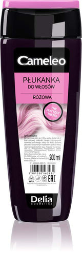 Cameleo - Růžová voda Růžové vlasové tonikum Bez žlutého odstínu Polopermanentní barva na vlasy - pro blond a šedivé vlasy - Barva a péče - Bez parabenů | 200 ml Naty Shop Pink Hair Dye 200 ml (1 balení)