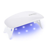 Aokitec Mini LED UV lampa, UV lampa na gelové nehty, přenosný sušák na nehty pro všechny druhy gelových laků na nehty, nástroj pro vytvrzování tvaru myši, kompaktní, lehký s USB kabelem (bílý)
