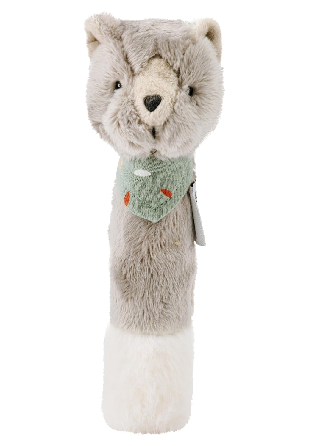 Sterntaler baby pískací kočka Lilly - Měkká fleecová hračka pro miminka - Hračka na uchopení pro miminka - První pokusy o uchopení a hraní, šedá Bebe Toys Naty Shop