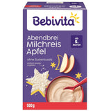 Rýžový nákyp s jablky a večerní kaší (4x500g), mléčná kaše od 5 měsíců, s cennými minerály a vitamíny, bez přidaného cukru, velmi zasytí