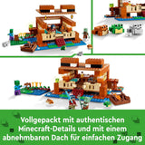 LEGO Minecraft The Frog House, domeček na hraní s figurkami včetně zombie, slizu a tonoucího muže, plus doplňky, jako je hračka člun a pracovní stůl, dárek pro chlapce a dívky od 8 let 21256 Stavebnice Besuche den LEGO-Store