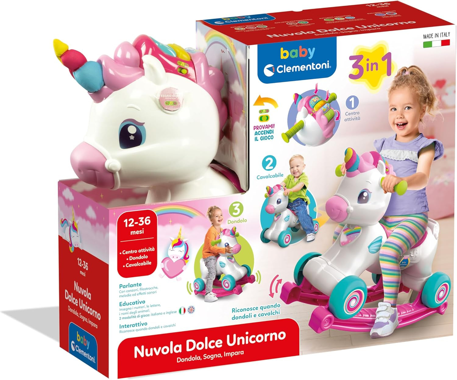 Clementoni 17855 Zvířátka první krůčky, vícebarevné Hračky Bebe Naty Shop