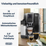 De'Longhi Dinamica Plus ECAM 370.70.B Plně automatický kávovar na espresso s mlékem, cappuccinem a espressem LatteCrema, 3,5palcový TFT barevný dotykový displej a ovládání aplikací, funkce kávy, černá