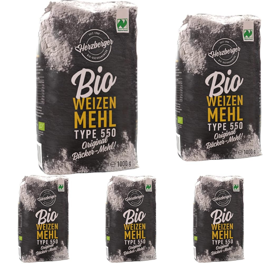 Pšeničná mouka Herzberger Organic Naturland Typ 550, 1 kg