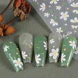 5ks Geprägte Gänseblümchen Nagelsticker Selbstklebend Blumen Nagelaufkleber Gänseblümchen Schmetterling Nagel Sticker Nageldesign Aufkleber Nägel Zubehör Blume Nail Sticker Flower Nail Art Stickers