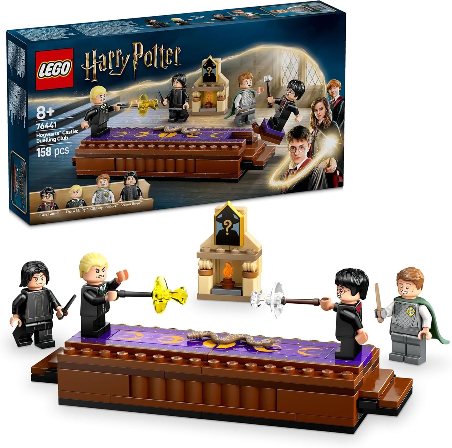 Stavebnice LEGO Harry Potter Bradavický hrad: Soubojnický klub se 4 minifigurkami vč. Draco Malfoy, Gilderoy Lockhart & Severus Snape, sada S funkcí Pro chlapce a dívky ve věku 8+ 76441 Stavebnice Besuche den LEGO-Store Výchozí název