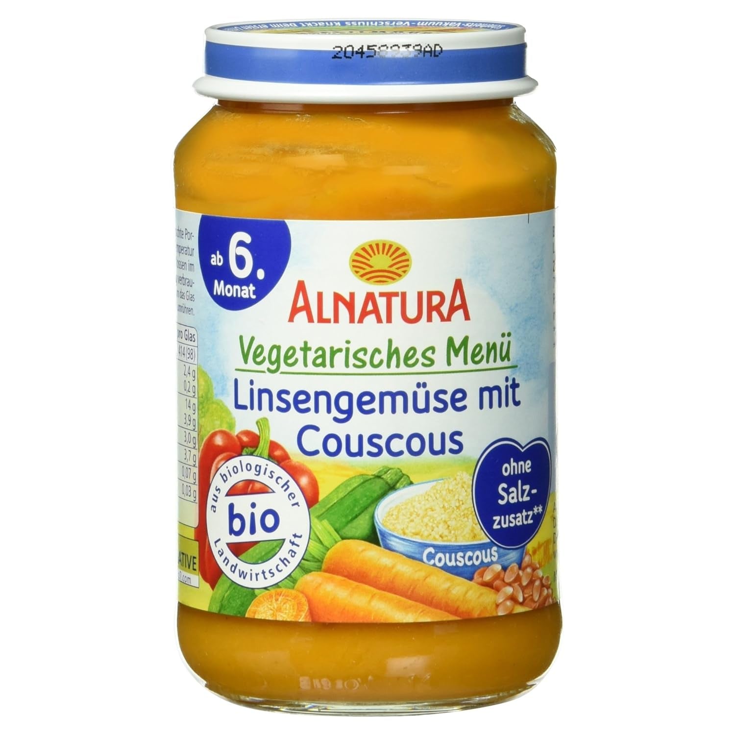 Bio čočkový guláš s kuskusem (od 6 měsíců), 190g