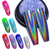 BISHENGYF Silver Chrome Nail Powder – Metal Holo Chromfarbener Nagelpuder, 1G Cromepulver Nägel Glitzer Glänzende Silver Nagelpulver Spiegeleffekt Pigment Nagelkunst, Diy-Dekor-Dekor Frauen Geschenk