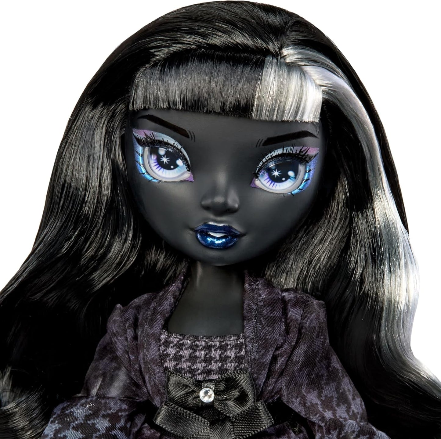 Rainbow High Shadow High Girl's Night - Shanelle Onyx - 28cm módní panenka v odstínech šedé, černé vlasy a obleček s doplňky a hřebenem - Pro sběratele a děti od 6 let