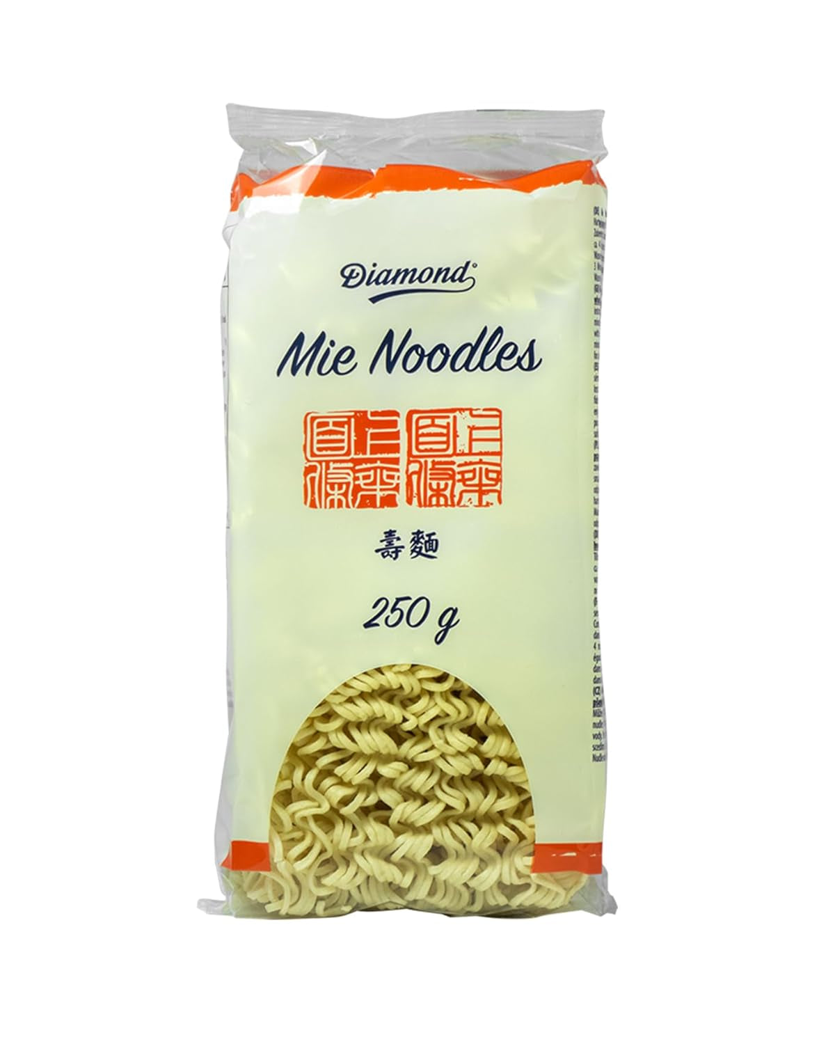 DIAMOND Mie Noodles, pšeničné nudle bez vajec, rychlá a snadná příprava, vegetariánské - 8 x 250 g