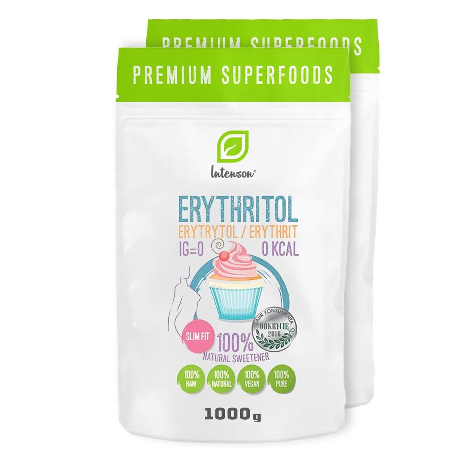 Erythritol - přírodní alternativa cukru, 2 kg sladidel Naty Shop