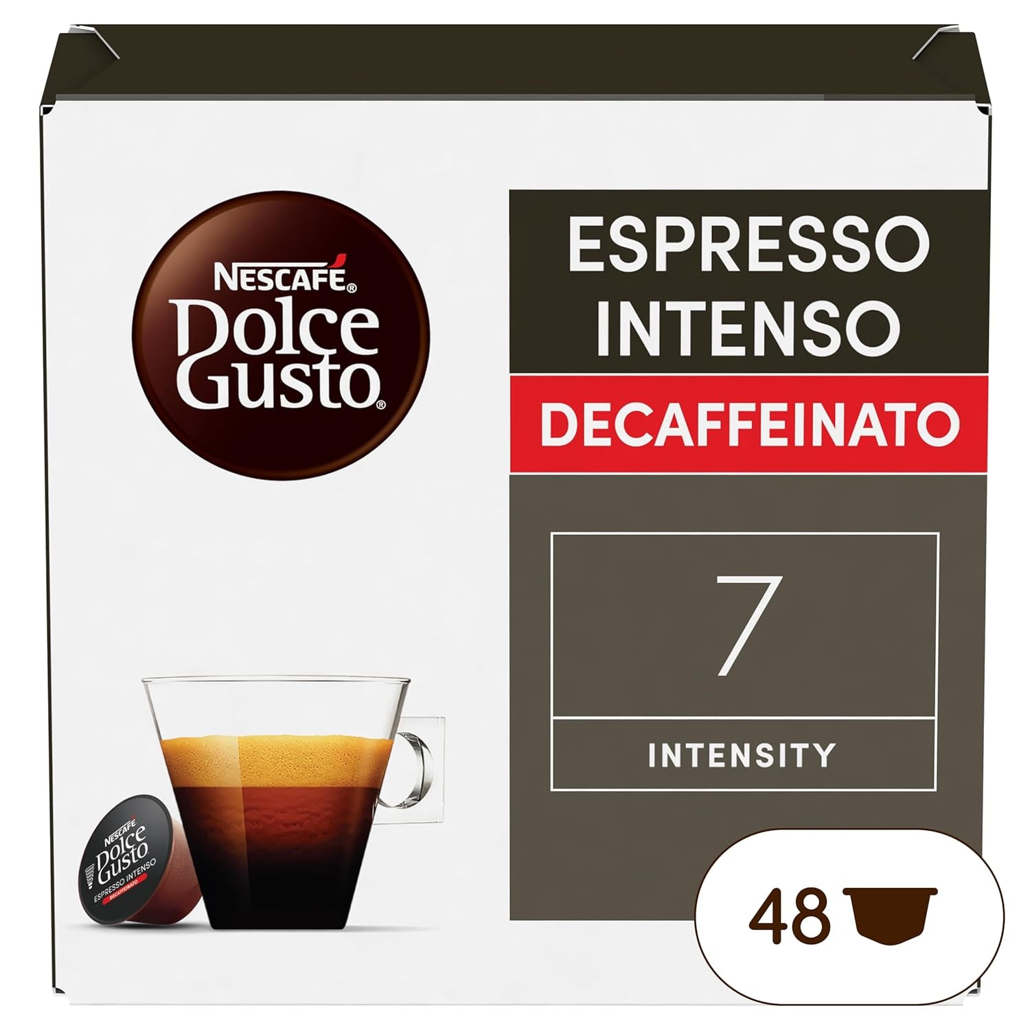 Nescafé Dolce Gusto Cafe Dolce Gusto Espresso Intenso Desc. | Nestle Pack 3 Kisten Mit 18 Kapseln, Die Jewells 16 Einheit (3er Pack)
