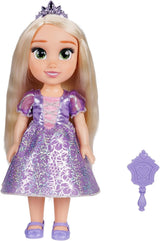 Panenka Disney Princess Rapunzel 35 cm, reflexní třpytivé oči, pohyblivé klouby, odnímatelné šaty, boty, korunka, dlouhé blond vlasy, pro dívky od 3 let