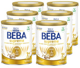 BEBA SUPREME JUNIOR 1 Plus - Nápoj pro děti od 1 roku, s komplexem 6 HMO, bez laktózy, bez palmového tuku, bez rybího tuku, výživa pro malé děti, sušené kojenecké mléko, balení 6 ks (6 x 800g)