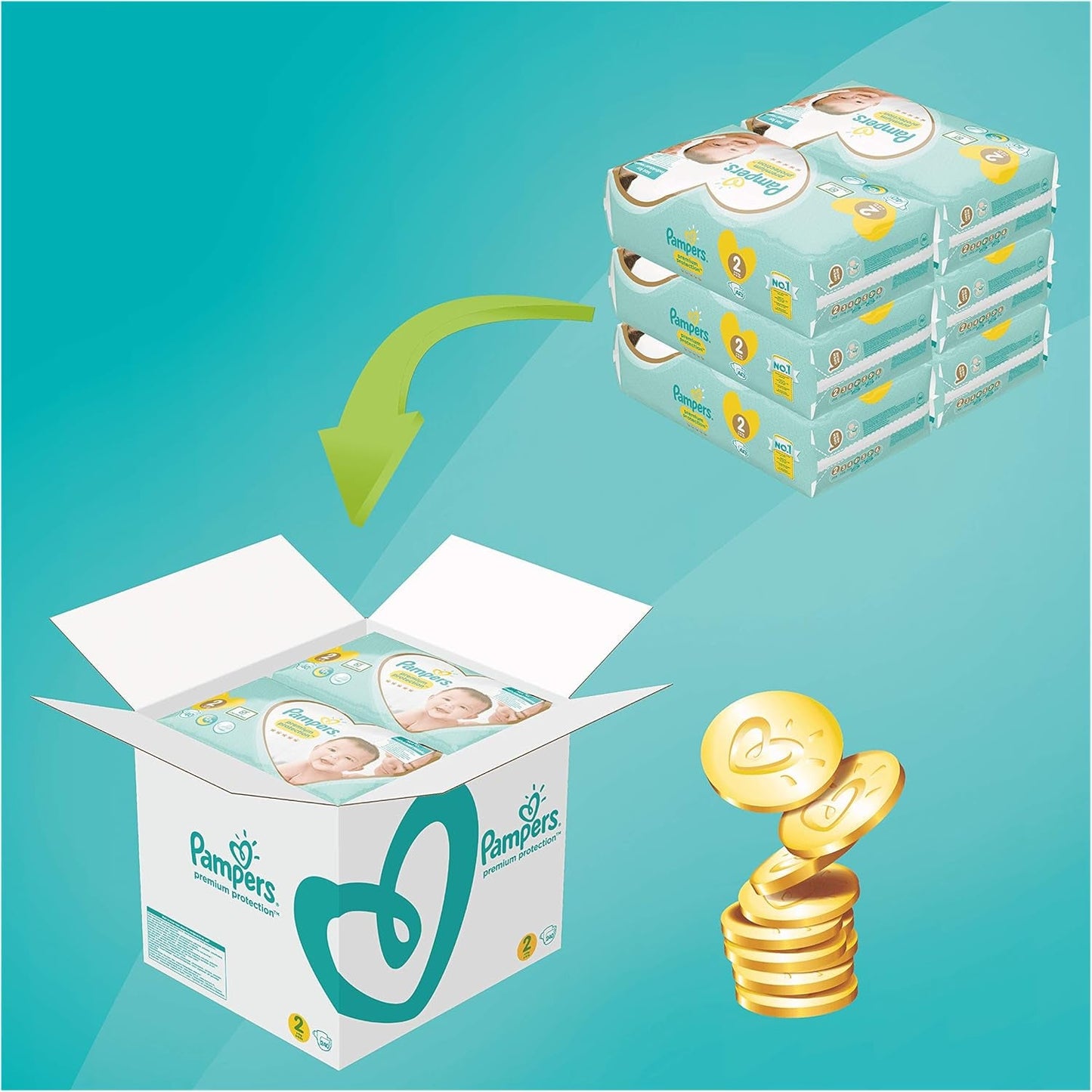 Pampers Premium Protection Pounds, Velikost: 0