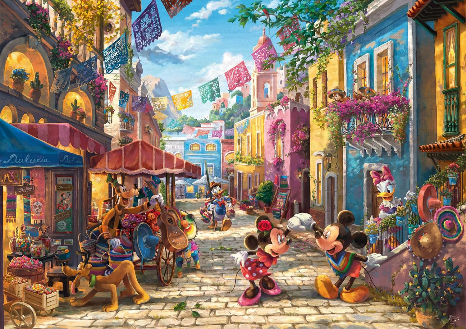 Schmidt Spiele 57397 Thomas Kinkade, Disney, Mickey a Minnie v Mexiku, skládačka 6000 dílků Puzzle Naty Shop