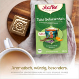 Yogi Tea - Tulsi Serenity Organický bylinný ajurvédský čaj Přírodní Tulsi směs bez kofeinu "Svatá" Bazalka Lékořice & Pomeranč Yogi Tea 3 balení 3 x 17 čajových sáčků (51 čajových sáčků)