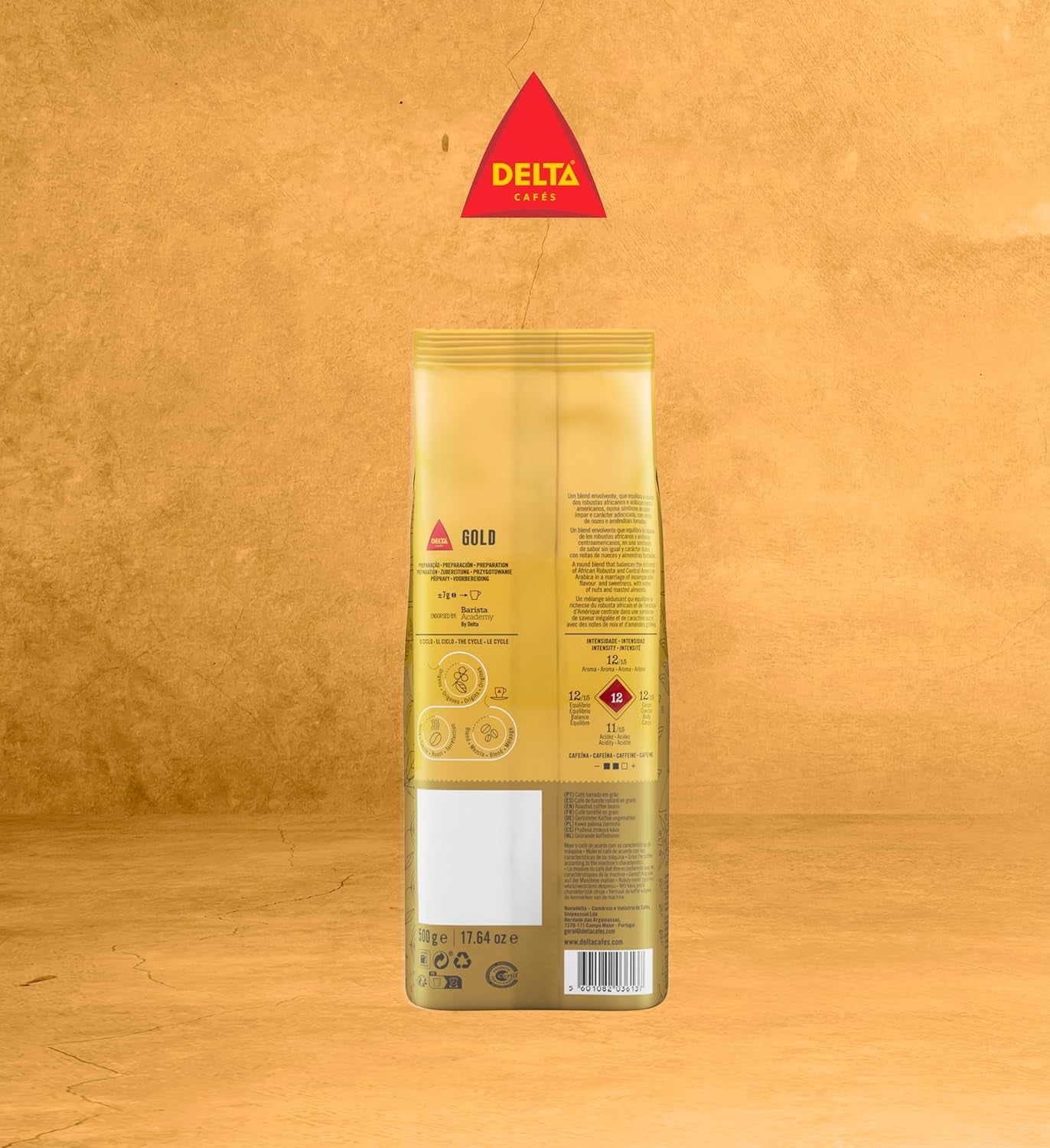 Zrnková káva Delta, balení Gold, 500 g