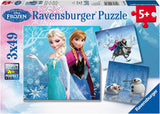 Dětské puzzle Ravensburger - 09264 Adventures in Winterland - skládačka pro děti od 5 let, skládačka Disney Frozen s 3x49 dílky Puzzle Naty Shop Výchozí název