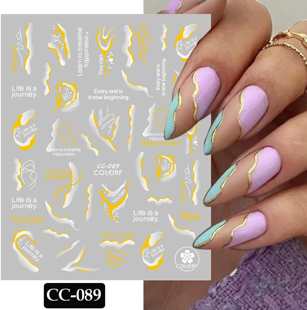 9 Blatt Nagelsticker Französische Spitzenmarmor Nagelaufkleber Selbtklebend Weißes Gold Nail Art Samolepka Dekoration Nageldesign Zubehör