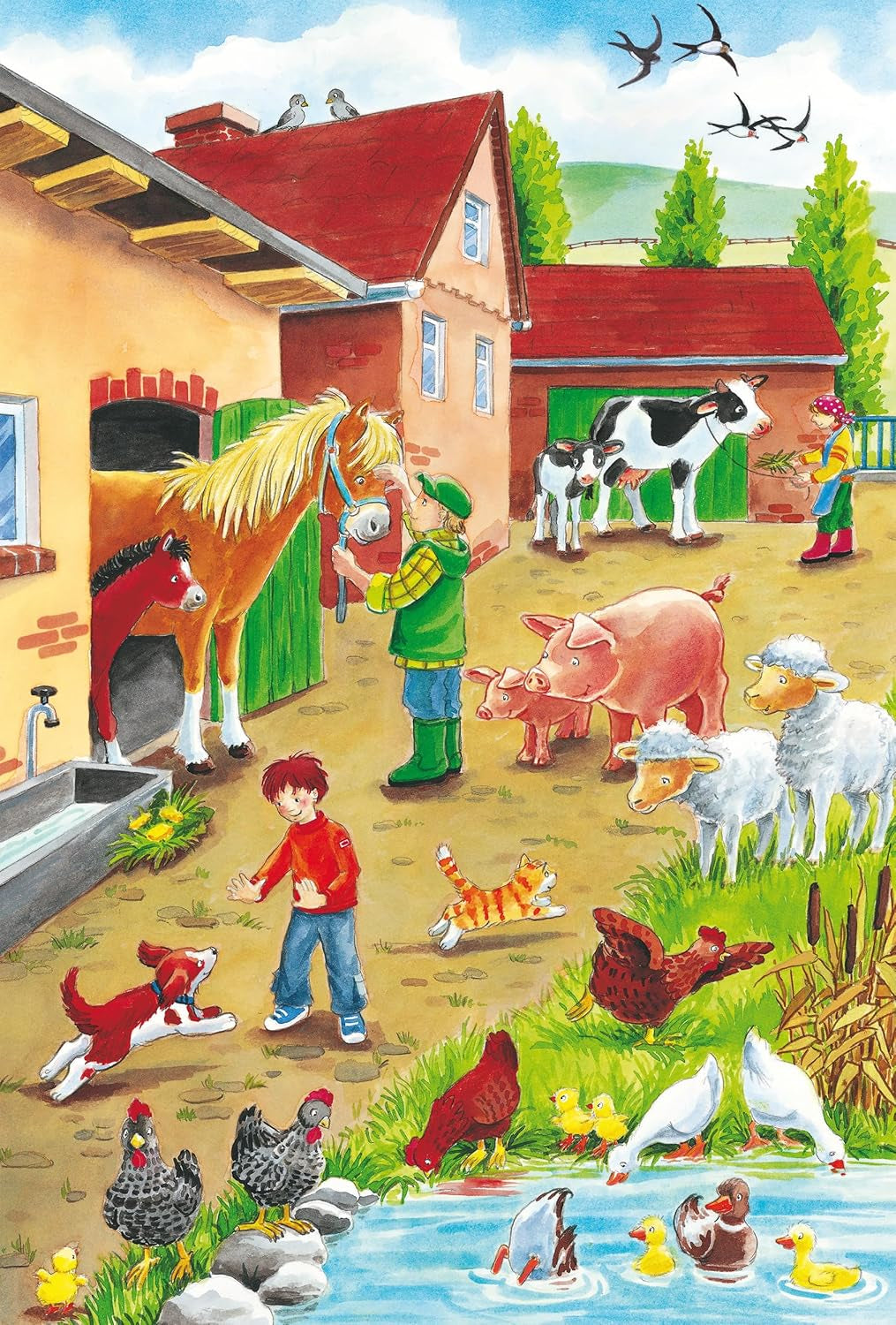 Schmidt Spiele 56216 Puzzle pro děti, 3X24 dílků Puzzle Naty Shop