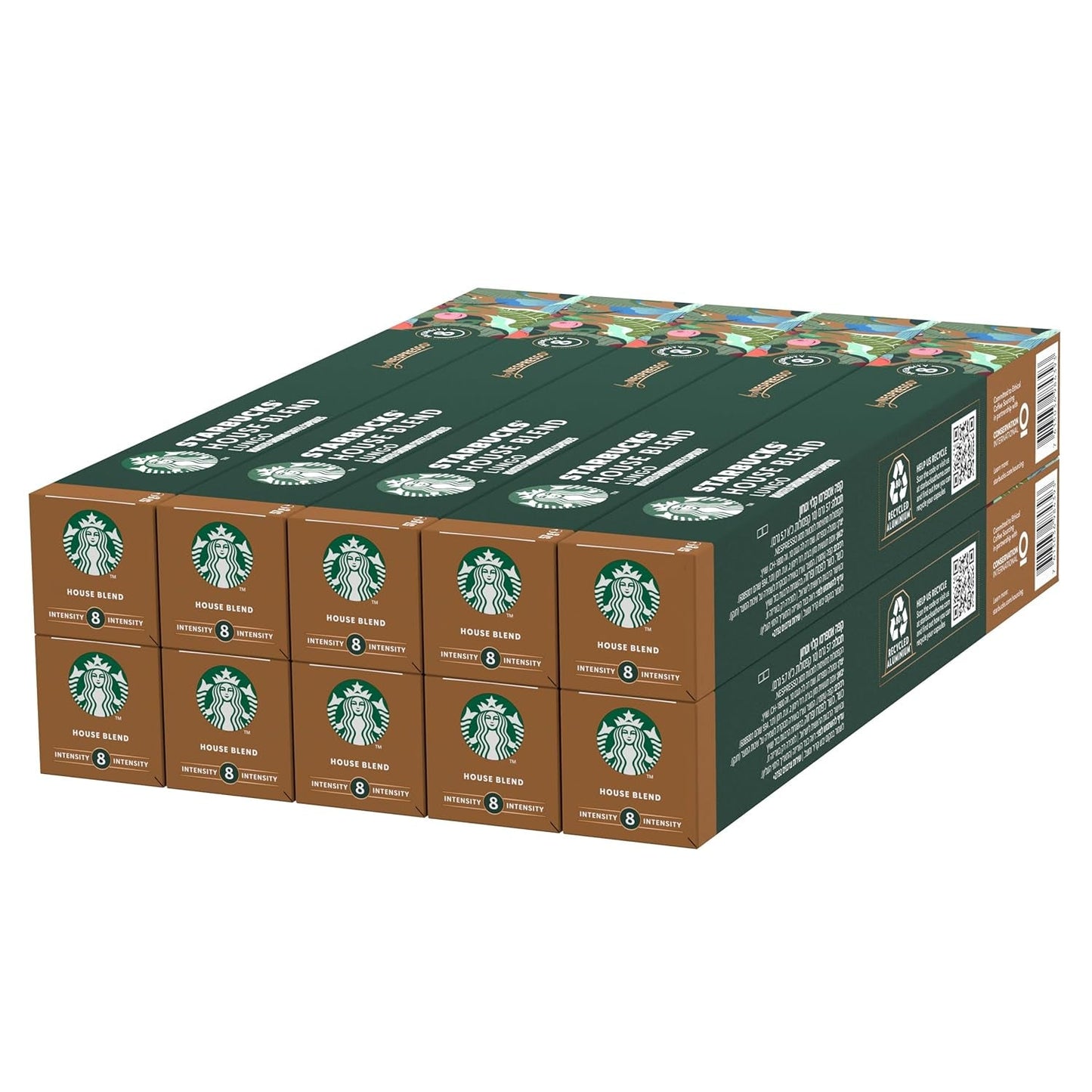 STARBUCKS House Blend od Nespresso, Mittlere Röstung, Kaffeekapseln 10 x 10 (100 Kapseln)