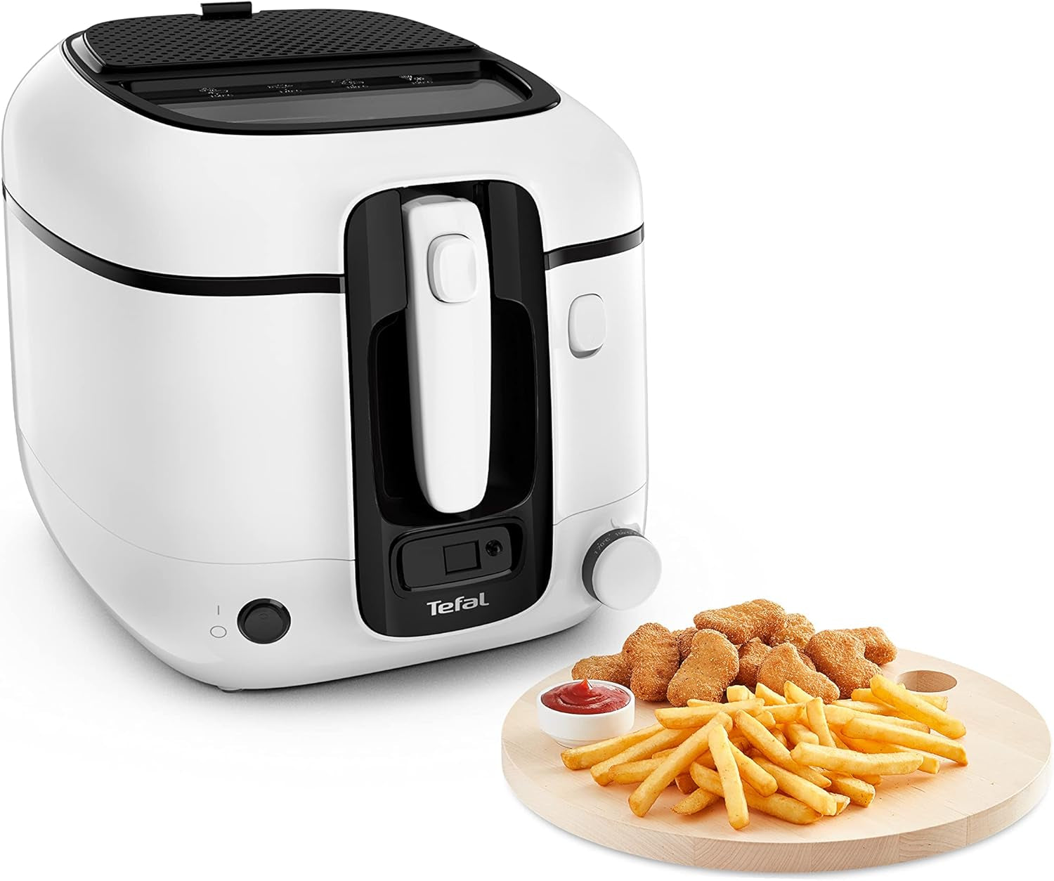 Fritéza Tefal Super Uno Access, objem 2,2 l, díly vhodné do myčky, spotřebiče s pachovým filtrem Naty Shop Super Uno Mit Timer Weiß/Schwarz