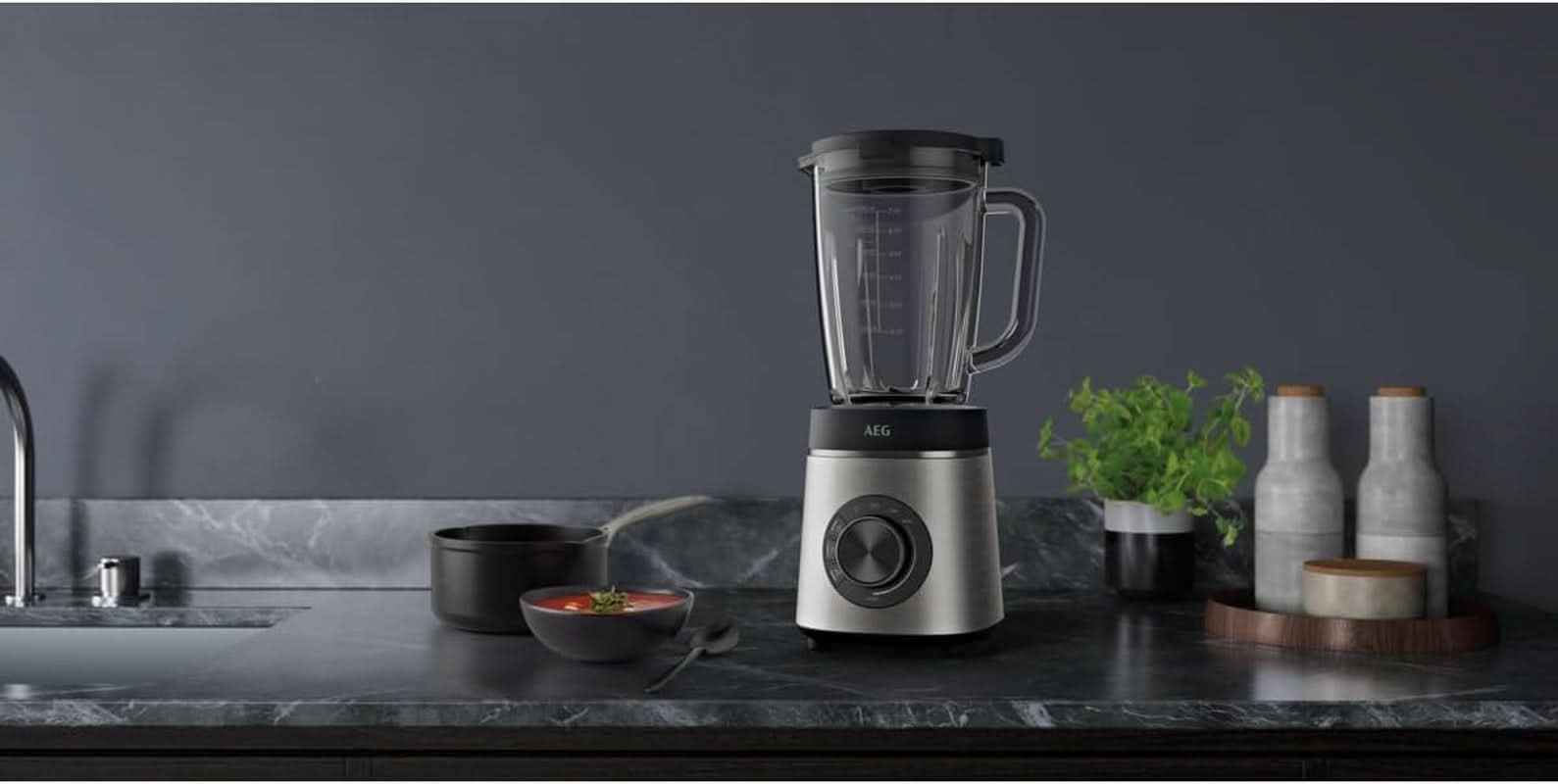 AEG TB6-1-6S STOJANOVÝ MIXÉR / Ovládání rychlosti 3 programy Funkce Smoothie ICE Kitchen Naty Shop