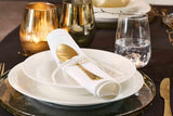 Ritzenhoff & Breker Sofia Tafelservice 12-teilig, Speiseteller (26 cm) a Suppenteller (22 cm) pro 6 osob, Tafel-Set mit feinem Rillenrelief, Fine-Dining-Geschirr, Porzellan, Weiß