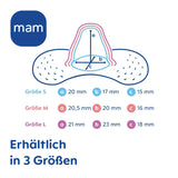 MAM Stillhütchen Größe L (Ø 23 Mm) Im 2Er-Set, Extra Weiche Brusthütchen Zum Schutz Beim Stillen, Brustwarzenschutz Für Maximalen Hautkontakt Zwischen Mutter Und Kind Příslušenství Jídlo a kojení Bebe Naty Shop