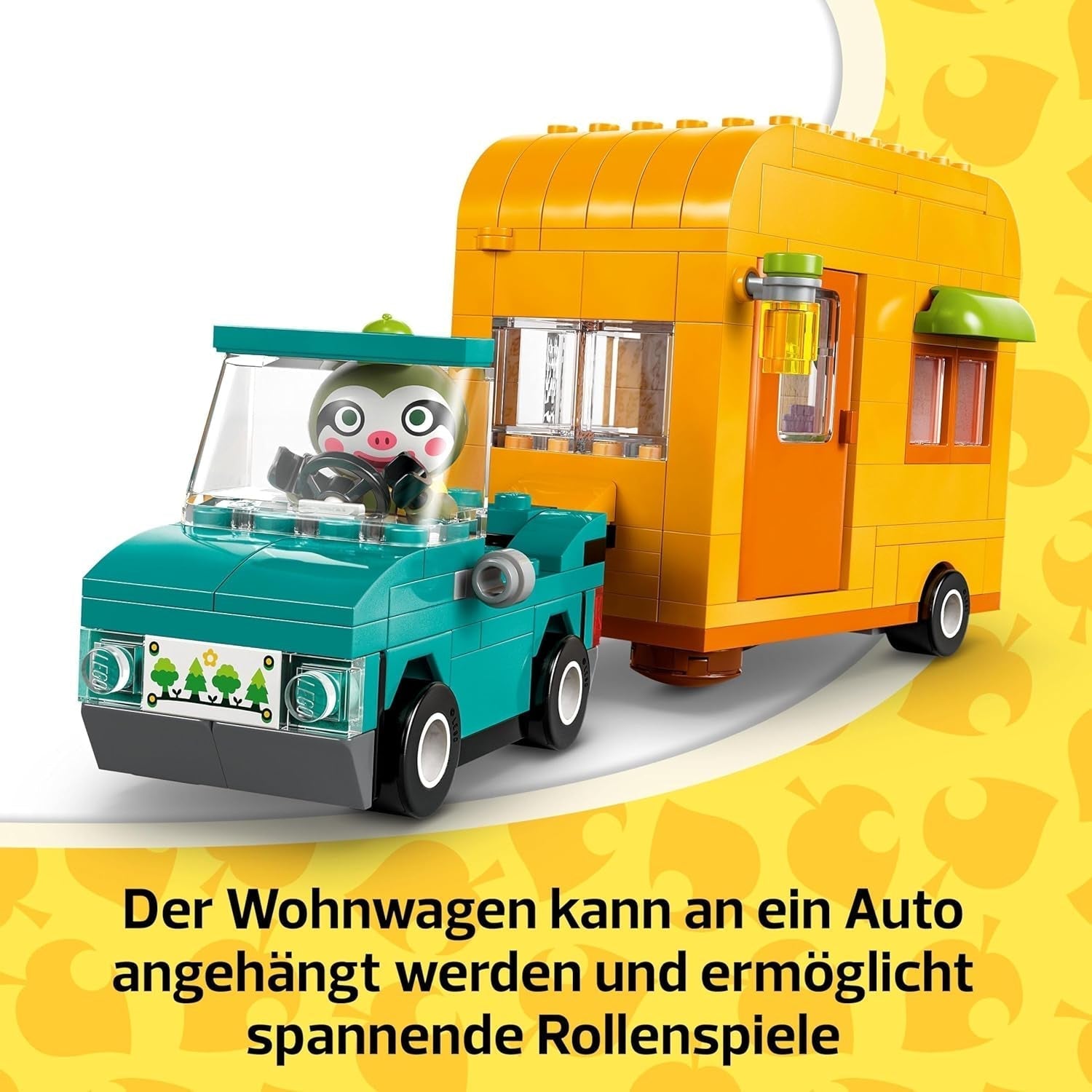 LEGO Animal Crossing Gerd's Caravan & Garden Role Play Set Hračka do auta pro děti 7leté dívky a chlapce Dárková videohra Hračka s figurkami zvířat 77054 Stavebnice Besuche den LEGO-Store
