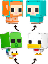 Mattel Minecraft Flippin' Figs Ovečka a kuře 2-balení s hracími figurkami 2 v 1, velkými hlavami a pixelovým designem HXK17 Akční figurky Naty Shop