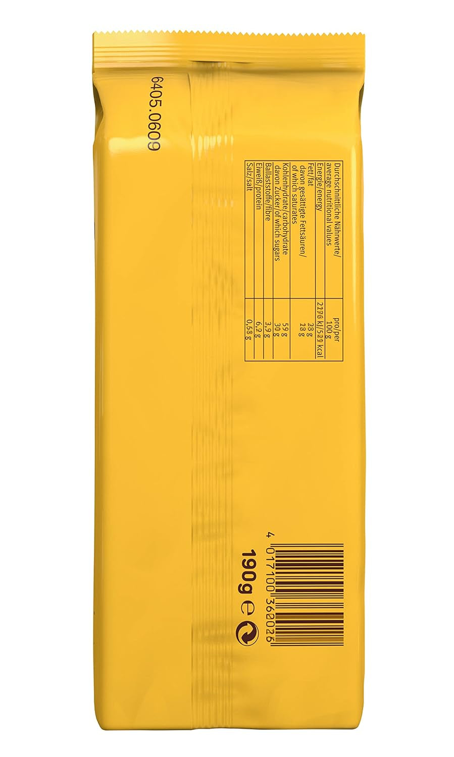 Křupavé sušenky s kakaem a krémem z tmavé čokolády, balení 14 ks, na uskladnění nebo prodej (14 x 190 g)
