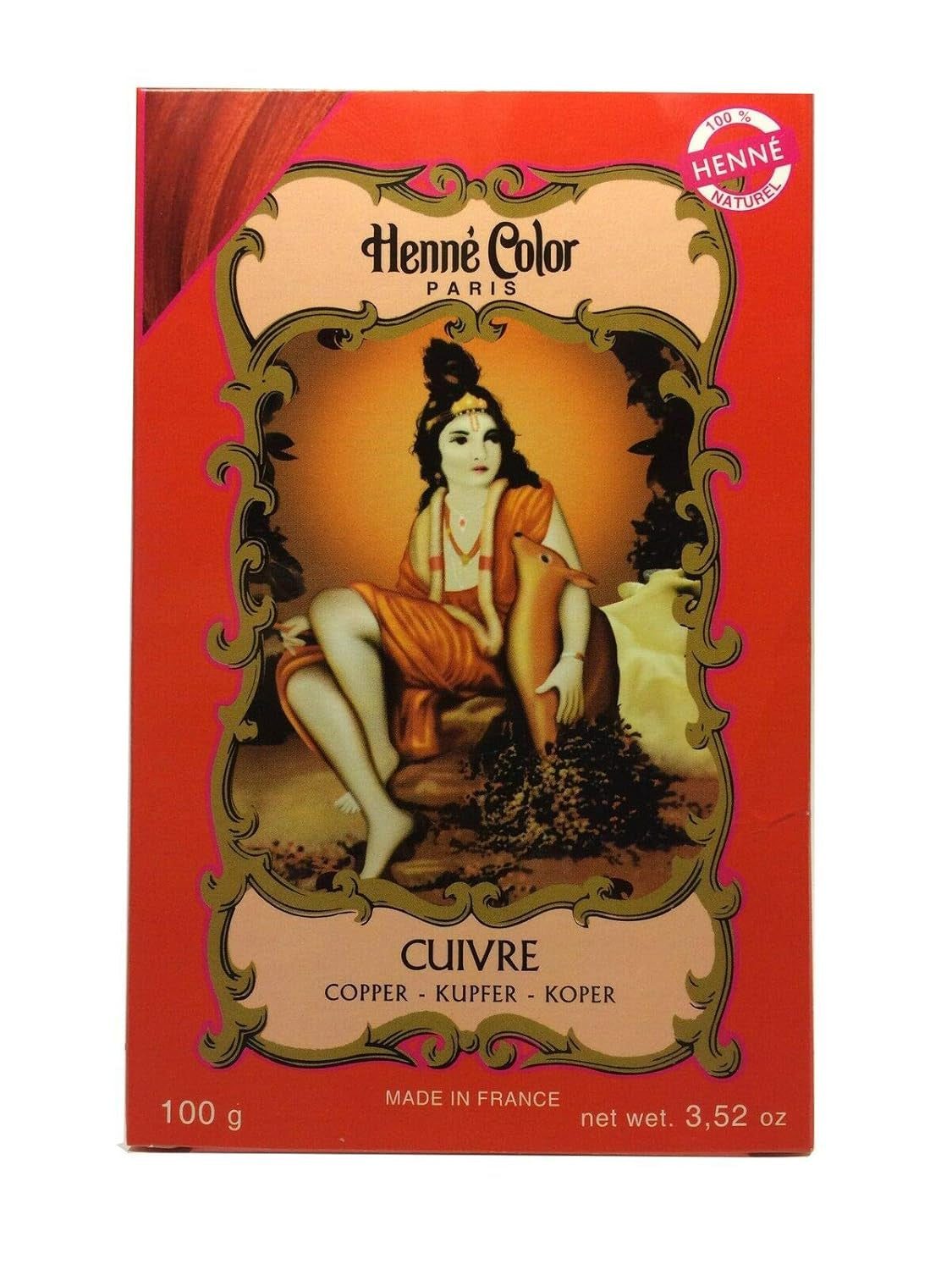 Henné Color Henna Powder Copper 100 g Barva na vlasy Naty Shop Red 100 G (1 balení)