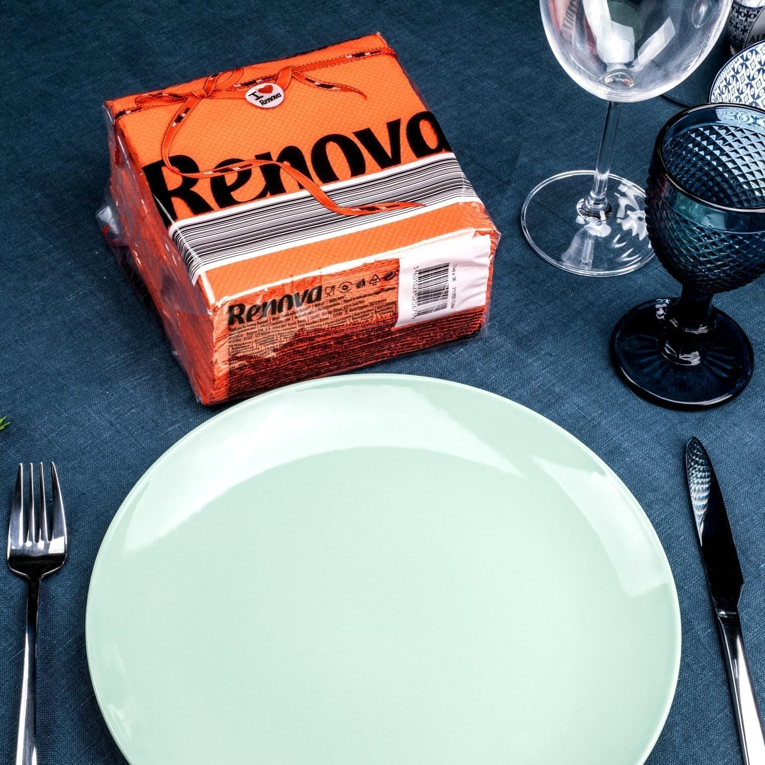 Papírové ubrousky Renova, Red Label Orange - 70 ubrousků