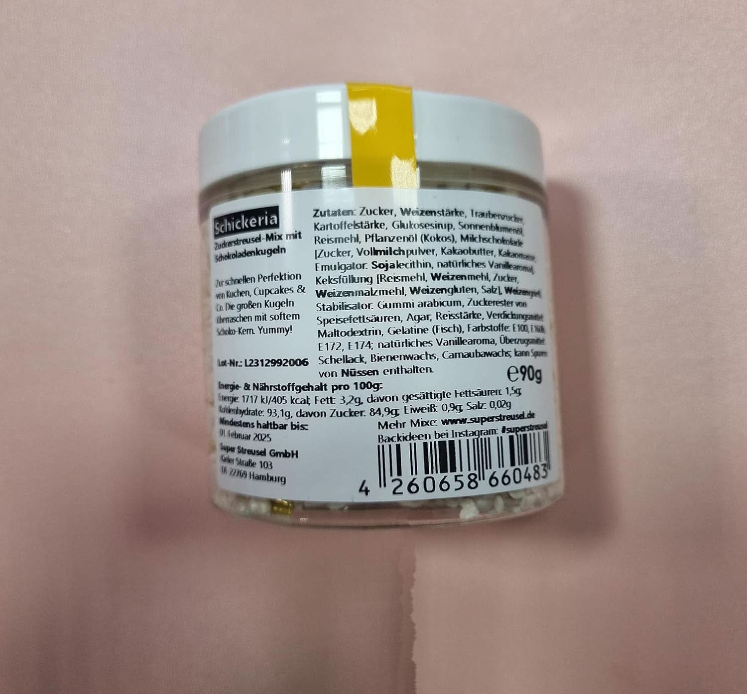 Super Streusel, Elegantní šaty, 90 gramů Naty Shop