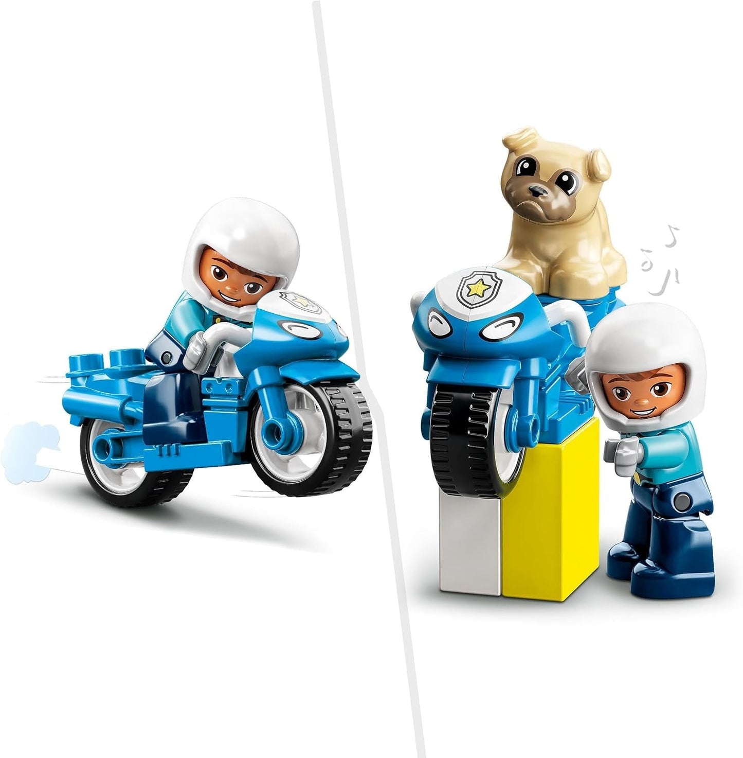 LEGO 10967 DUPLO policejní motorka, Policejní hračka pro batolata od 2 let, Ideální hračka pro motoriku pro miminka, Hračka motorka Stavebnice Besuche den LEGO-Store