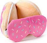 Cestovní polštář Puckator s maskou Relaxeazzz - Cestovní polštářky Donut Naty Shop