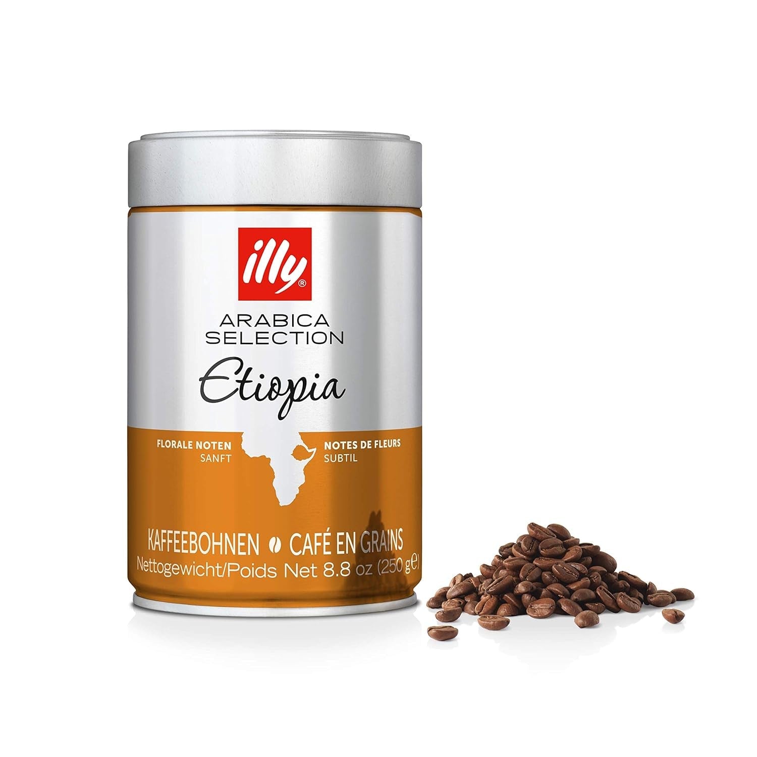 Káva Illy, espresso z výběru Arabica z Etiopie - balení obsahuje 2 dávky po 250g