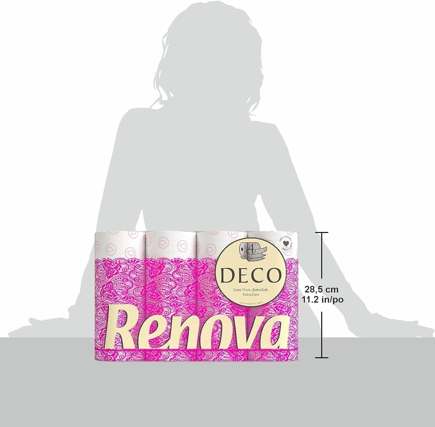 Toaletní papír Renova 4 vrstvy bíle zdobený vonný - 12 roliček role Blanco Decorado Perfumado