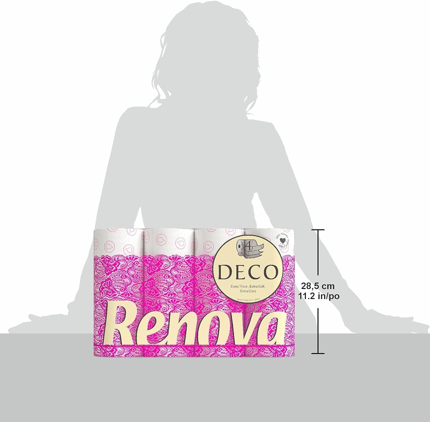 Toaletní papír Renova 4 vrstvy bíle zdobený vonný - 12 roliček role Blanco Decorado Perfumado