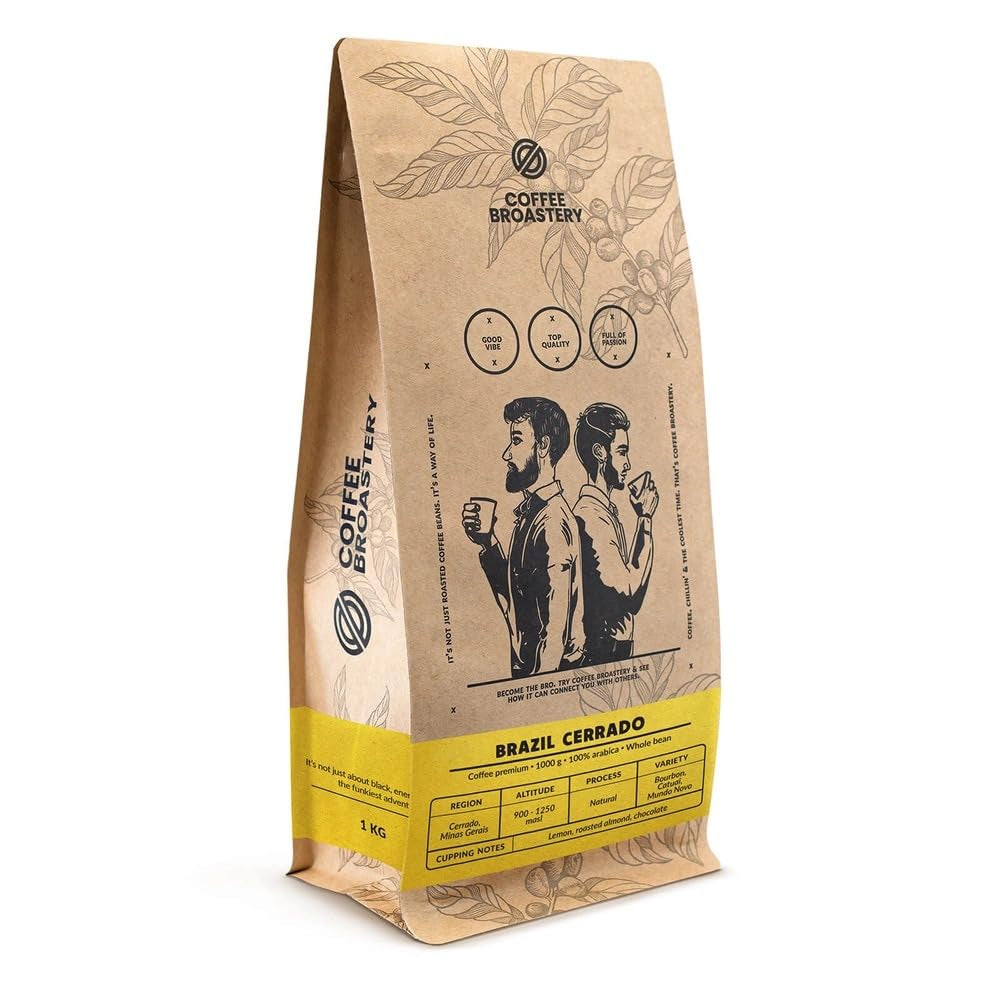 Sada zrnkové kávy 2x1kg 2000g | Brazílie Mogiana | Brazílie Cerrado | Brazílie | Speciální káva | Čerstvě smažené