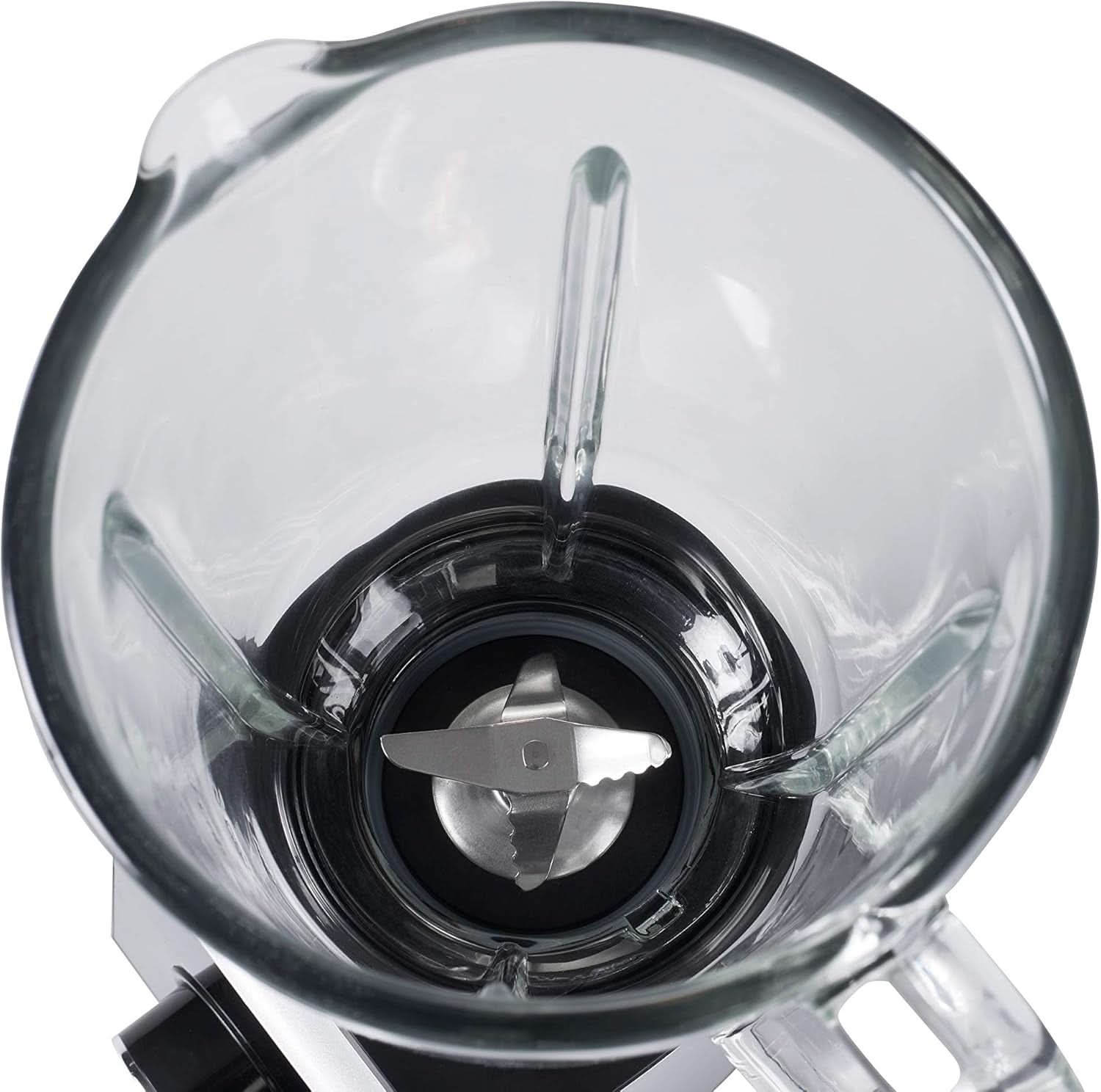 CR 4077 Standmixer Mit 1,5L Glasbehälter, Smoothie Maker, Hochleistungsmixer, Mahlung, Eis-Zerkleinerung, Pulsfunktion, Edelstahlklingen, 2 Geschwindigkeiten, 1000W, Schwarz/Silber Kitchen Naty Shop